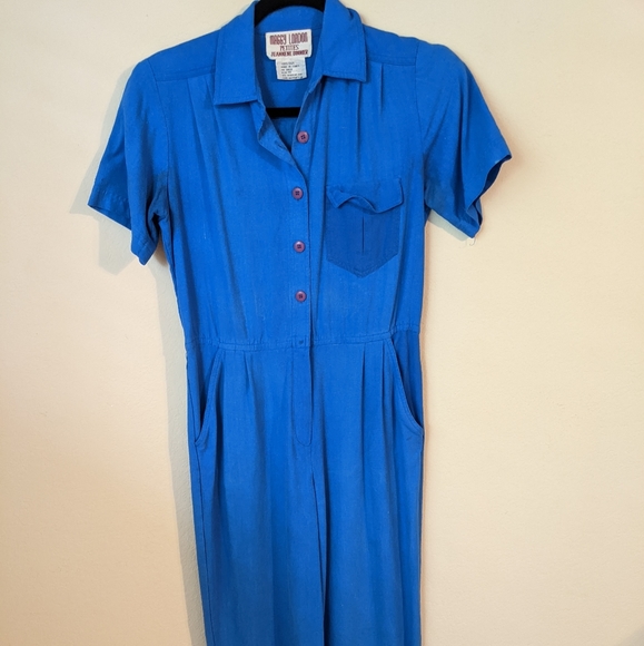 Vintage Pants - Vintage Blue Jumpsuit